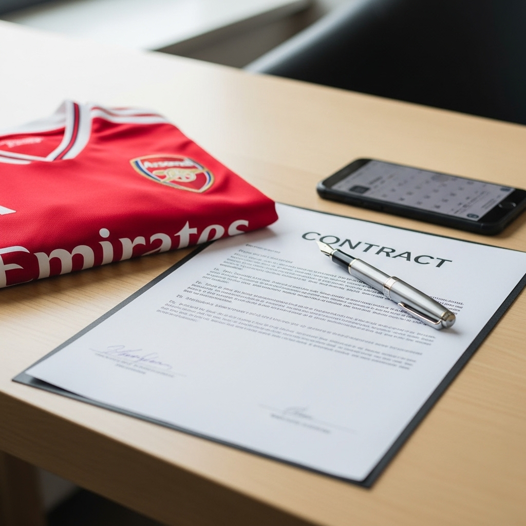 William Saliba i Arsenal trøje efter kontraktforlængelse