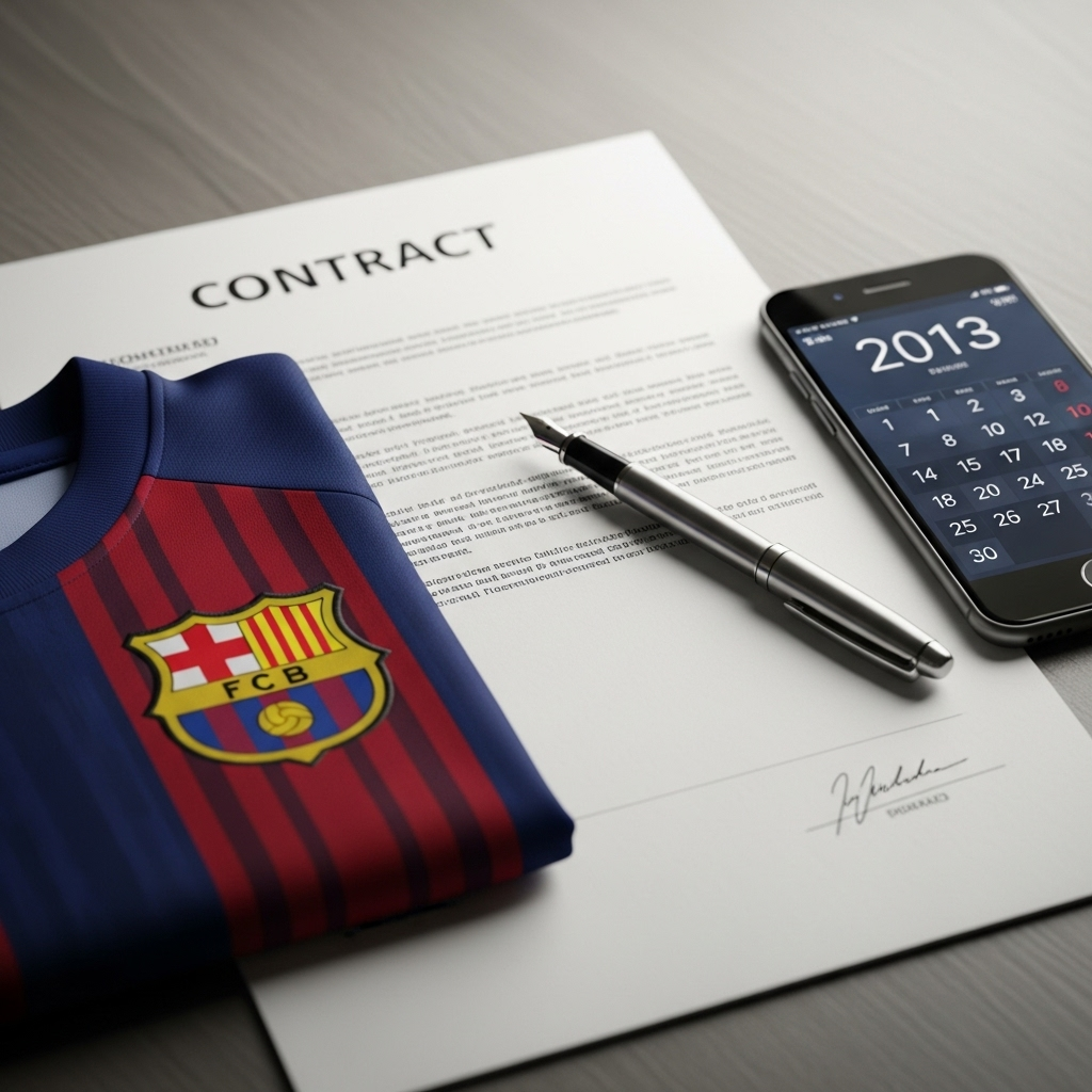 Ebrima Tunkara i FC Barcelonas spilledragt på fodboldbanen.