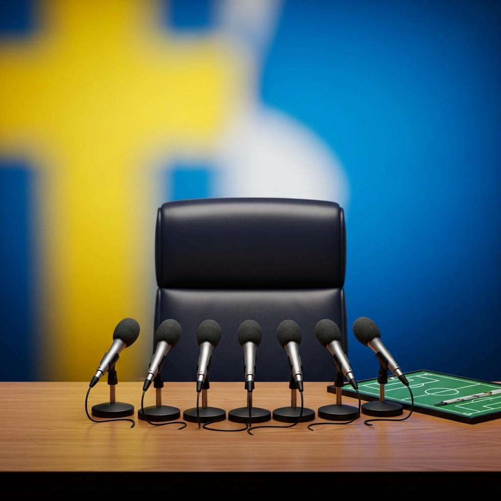 Graham Potter, den engelske fodboldtræner, i forbindelse med landstrænerjobbet i Sverige.