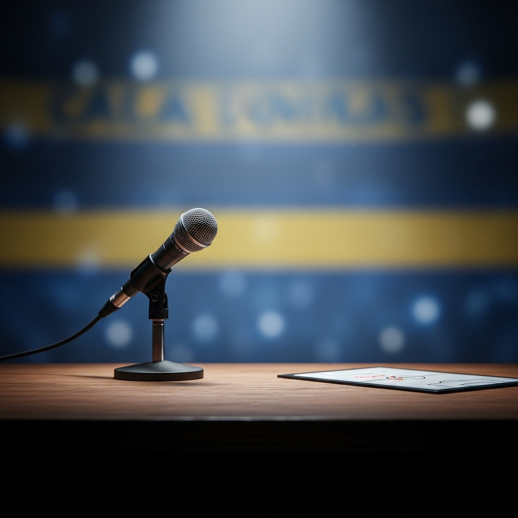 Portræt af Miguel Ángel Russo, tidligere Boca Juniors-træner, med alvorligt ansigtsudtryk