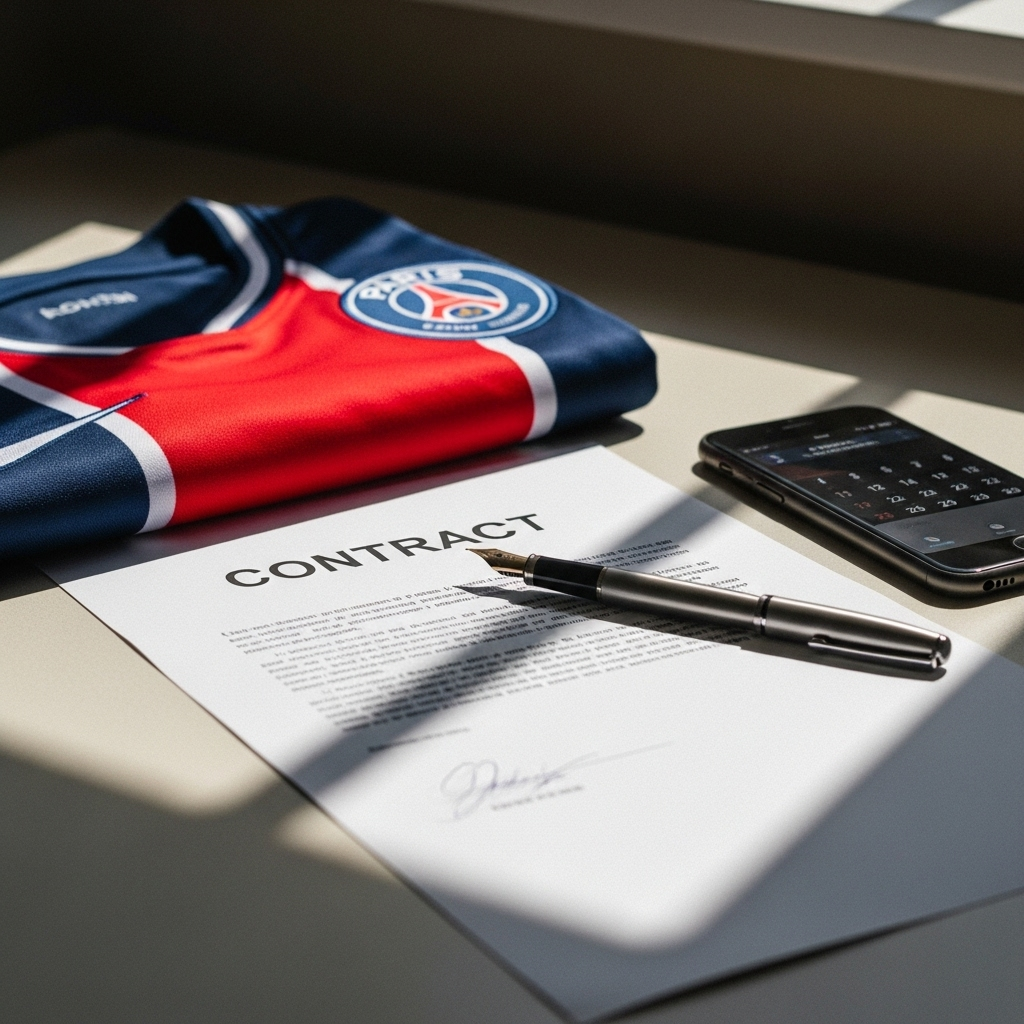 Willian Pacho i PSG-trøje efter at have underskrevet ny langvarig kontrakt