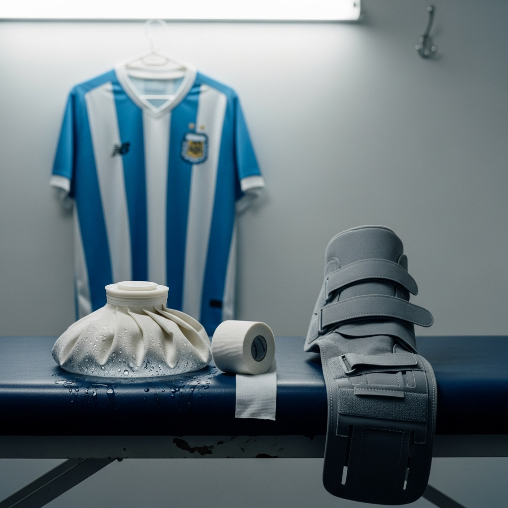 Franck Zambo Anguissa i Napoli-trøje på fodboldbane, med fokus på en muskelskade, der holder ham ude af AFCON.