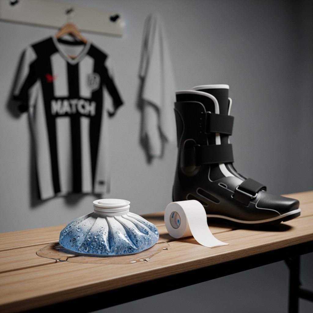 Neymar i Santos-trøje holder sit venstre knæ og ser bekymret ud på grund af skade.