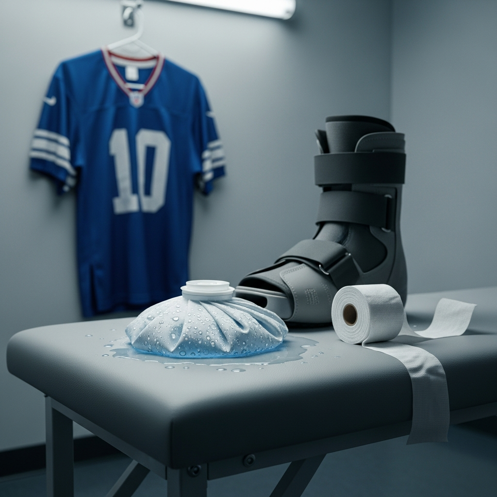 Romeo Lavia i Chelsea-trøje med et frustreret udtryk efter at have pådraget sig en quad-skade.